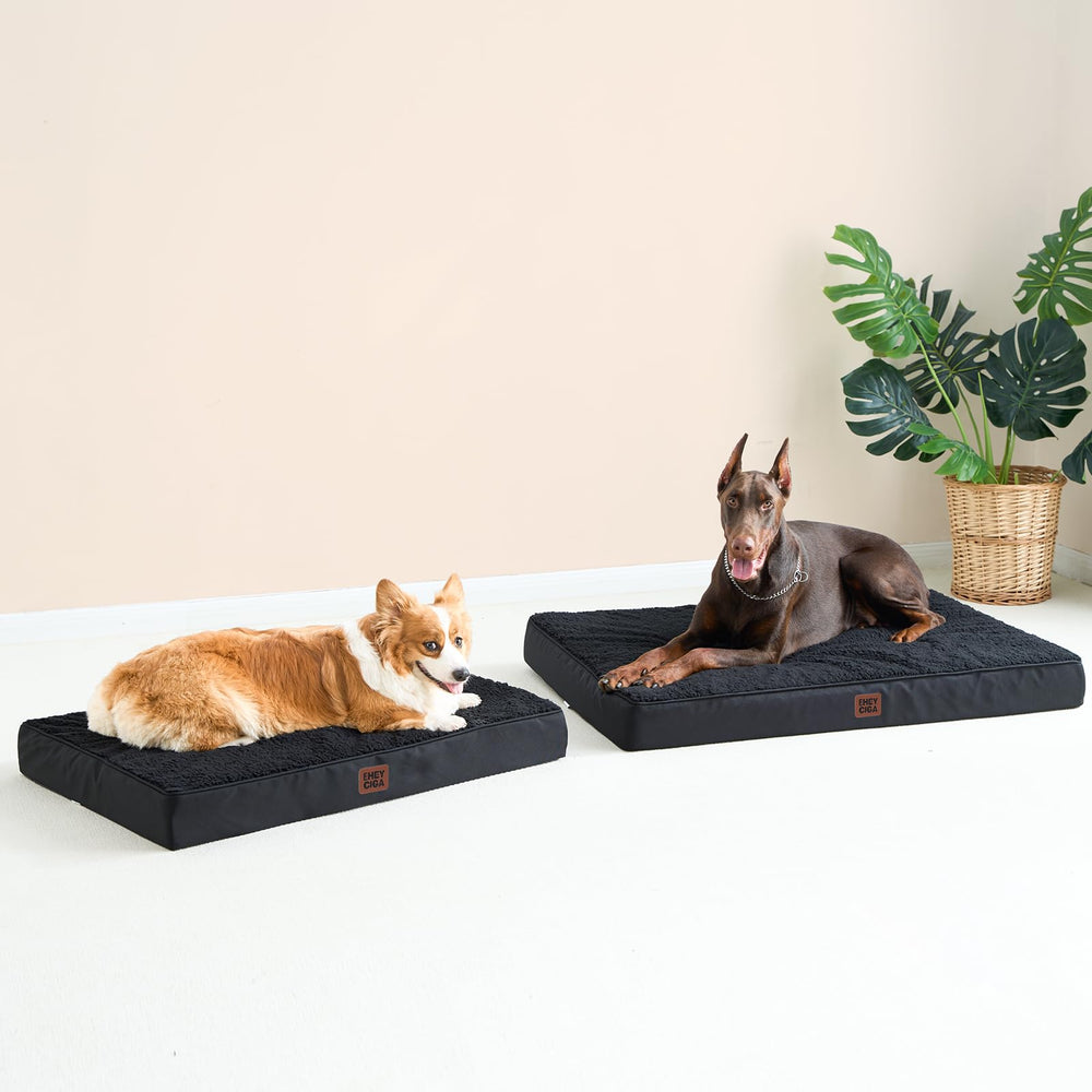 EHEYCIGA black dog bed side view shows size and color