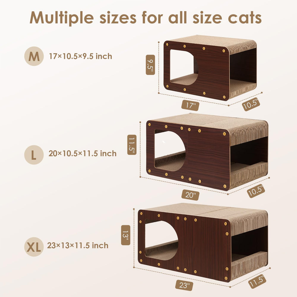 EHEYCIGA Cardboard Scratcher House non-toxic materials ensure safe play.