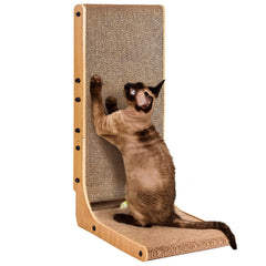 EHEYCIGA L-shaped 26.8 inch vertical scratcher protects furniture from claws