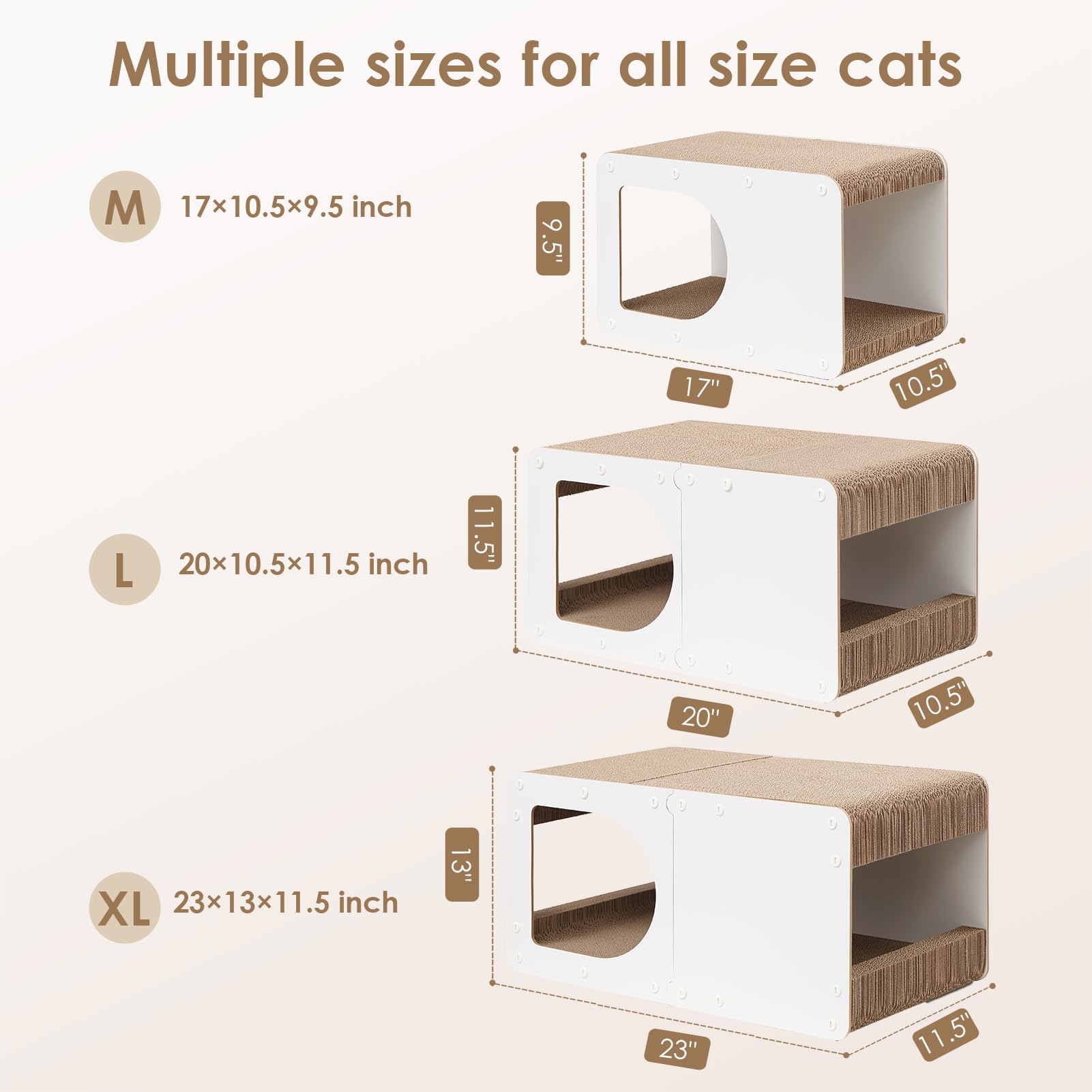 EHEYCIGA Cardboard Scratcher House for indoor use in homes.
