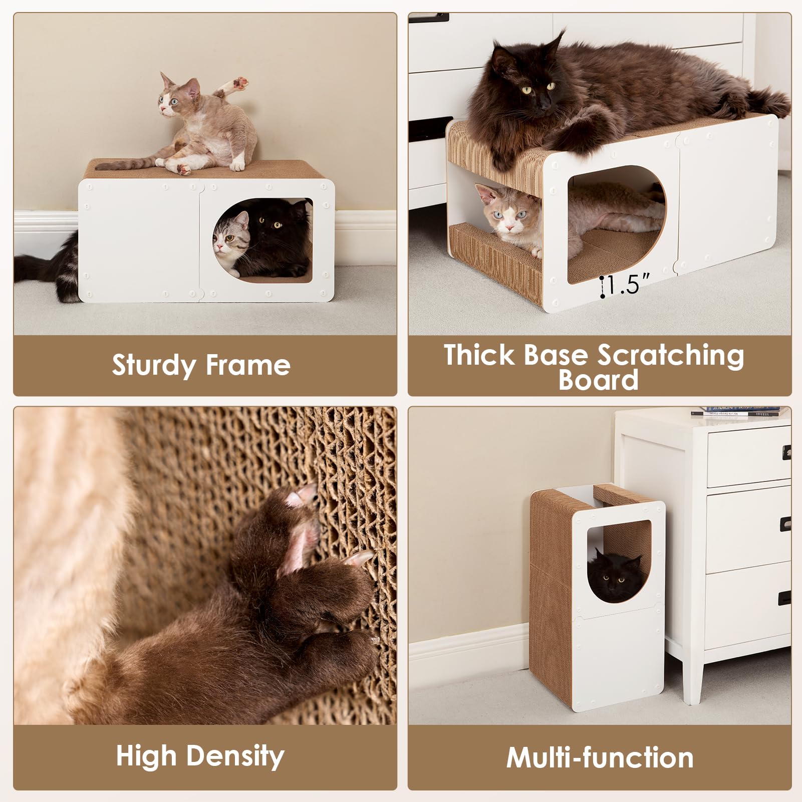 EHEYCIGA Cardboard Scratcher House installation video for setup.