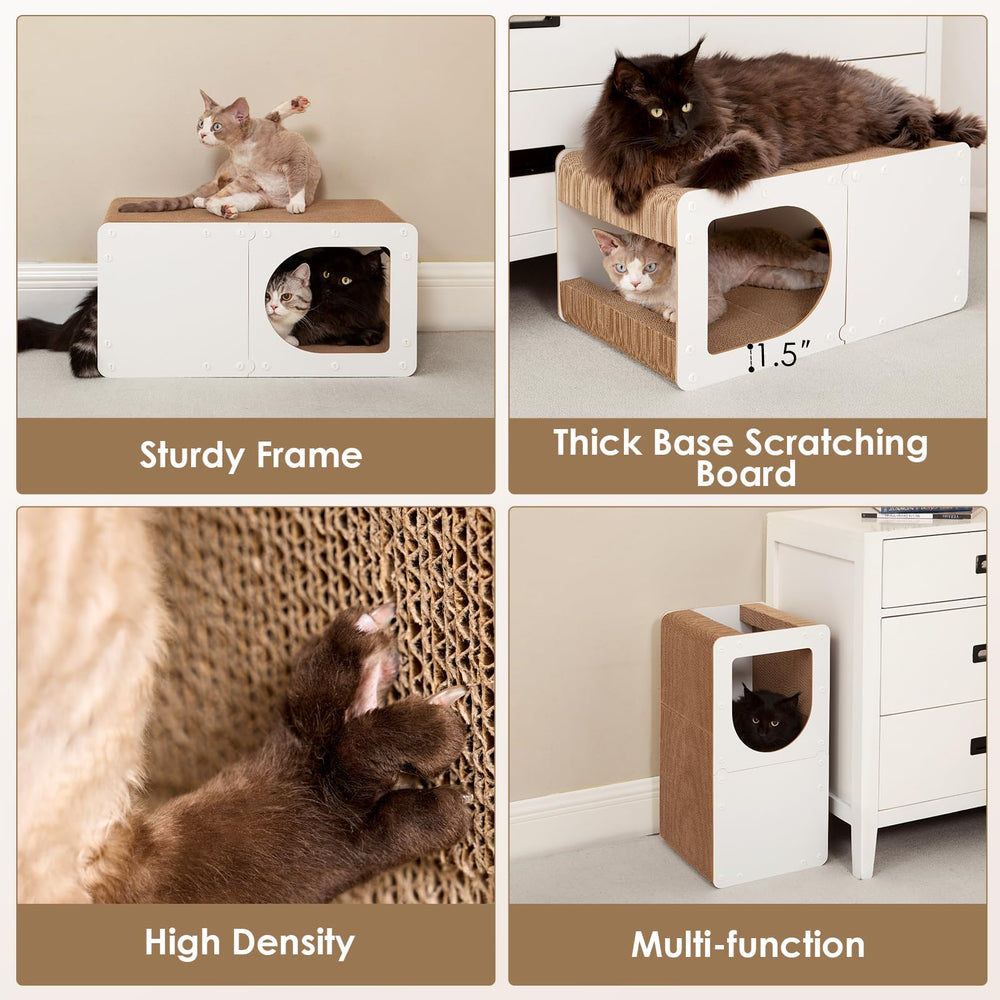 EHEYCIGA Cardboard Scratcher House installation video for setup.