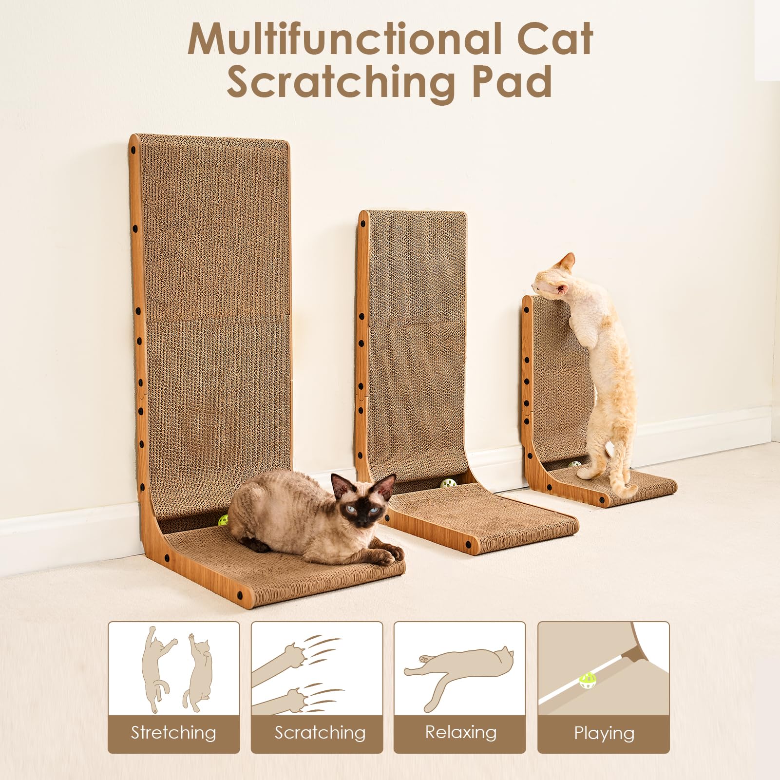 EHEYCIGA small scratcher size fits kittens for early play.