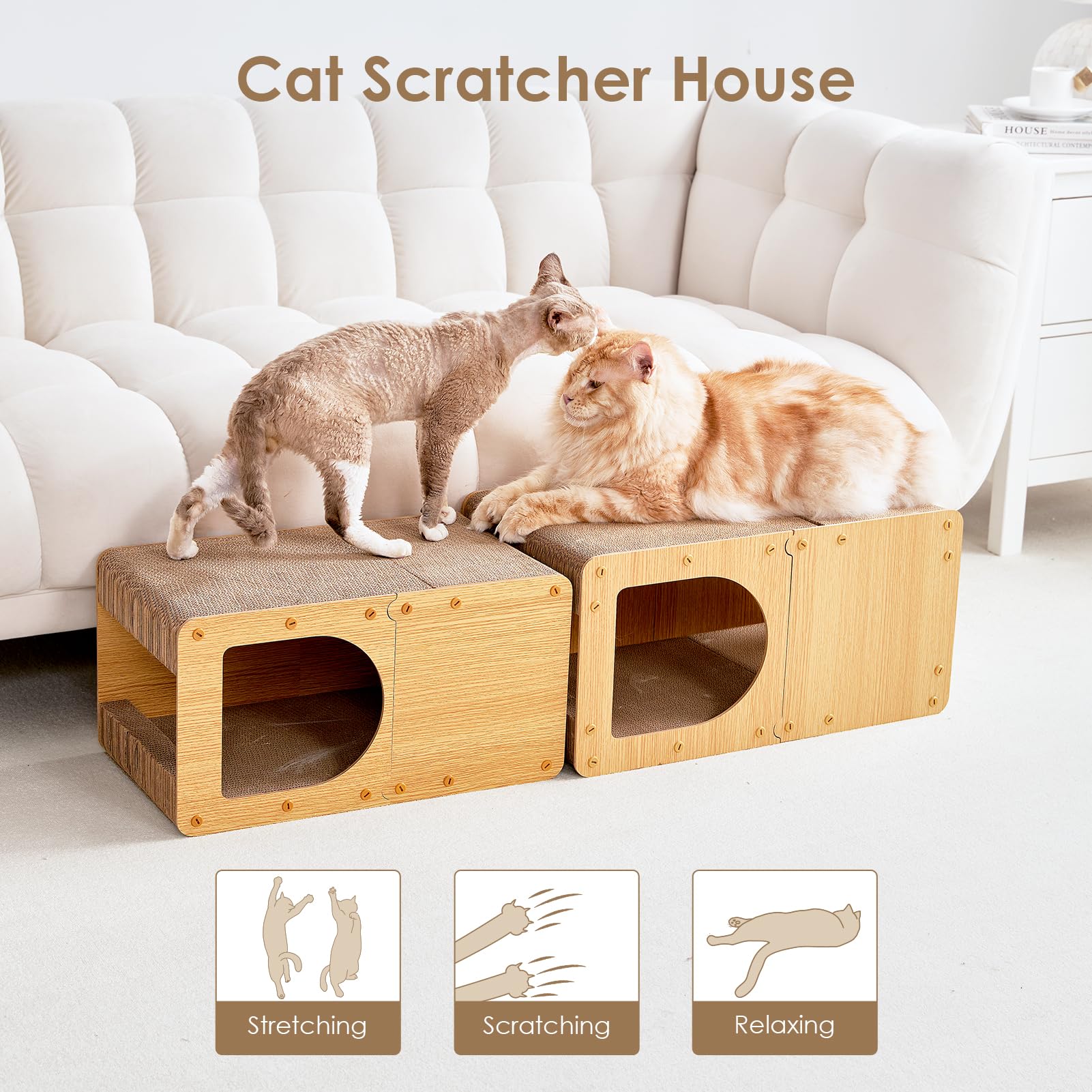 EHEYCIGA cozy cardboard nook for relaxation and play.