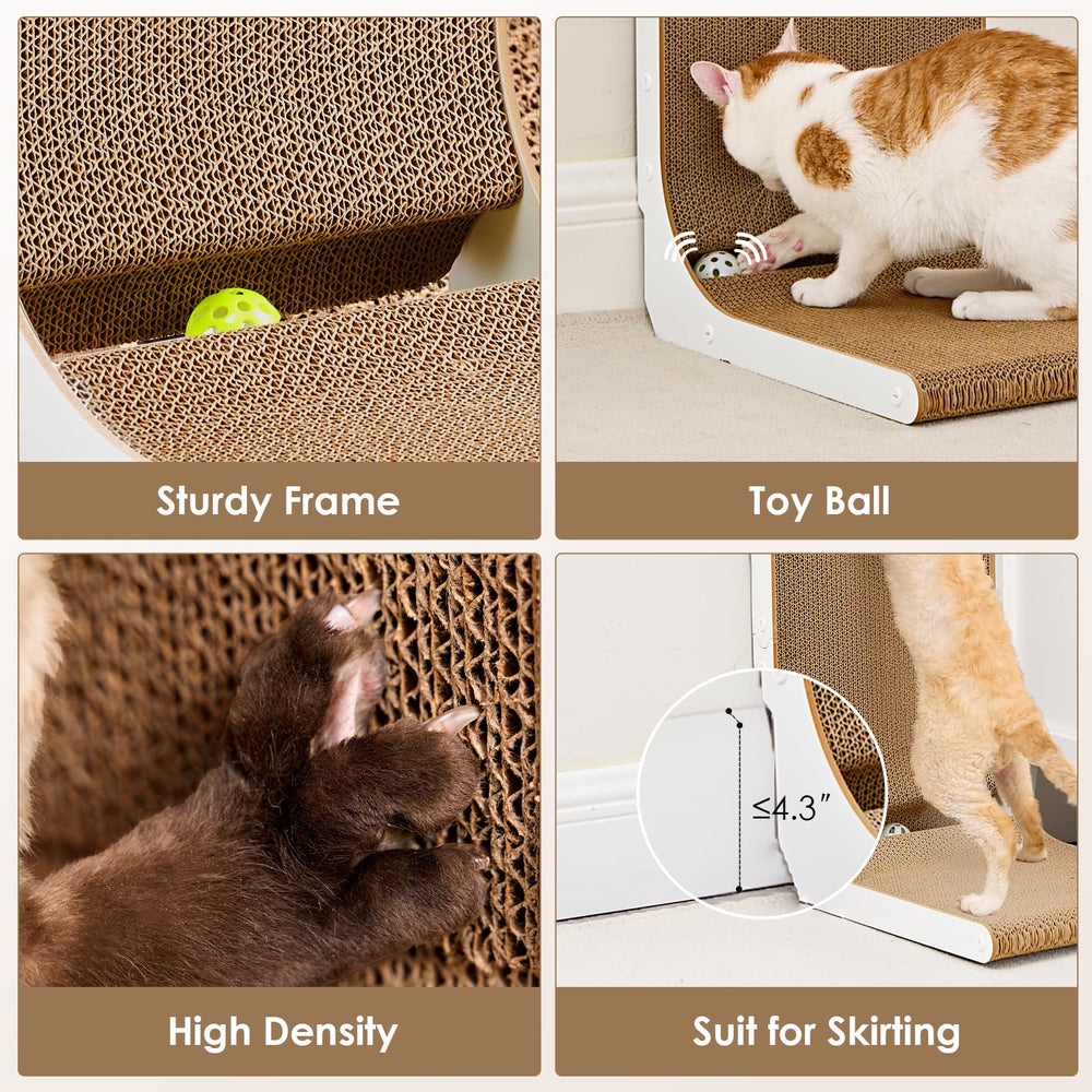 EHEYCIGA Multi-use design for scratching, relaxing, and stretching by indoor cats.