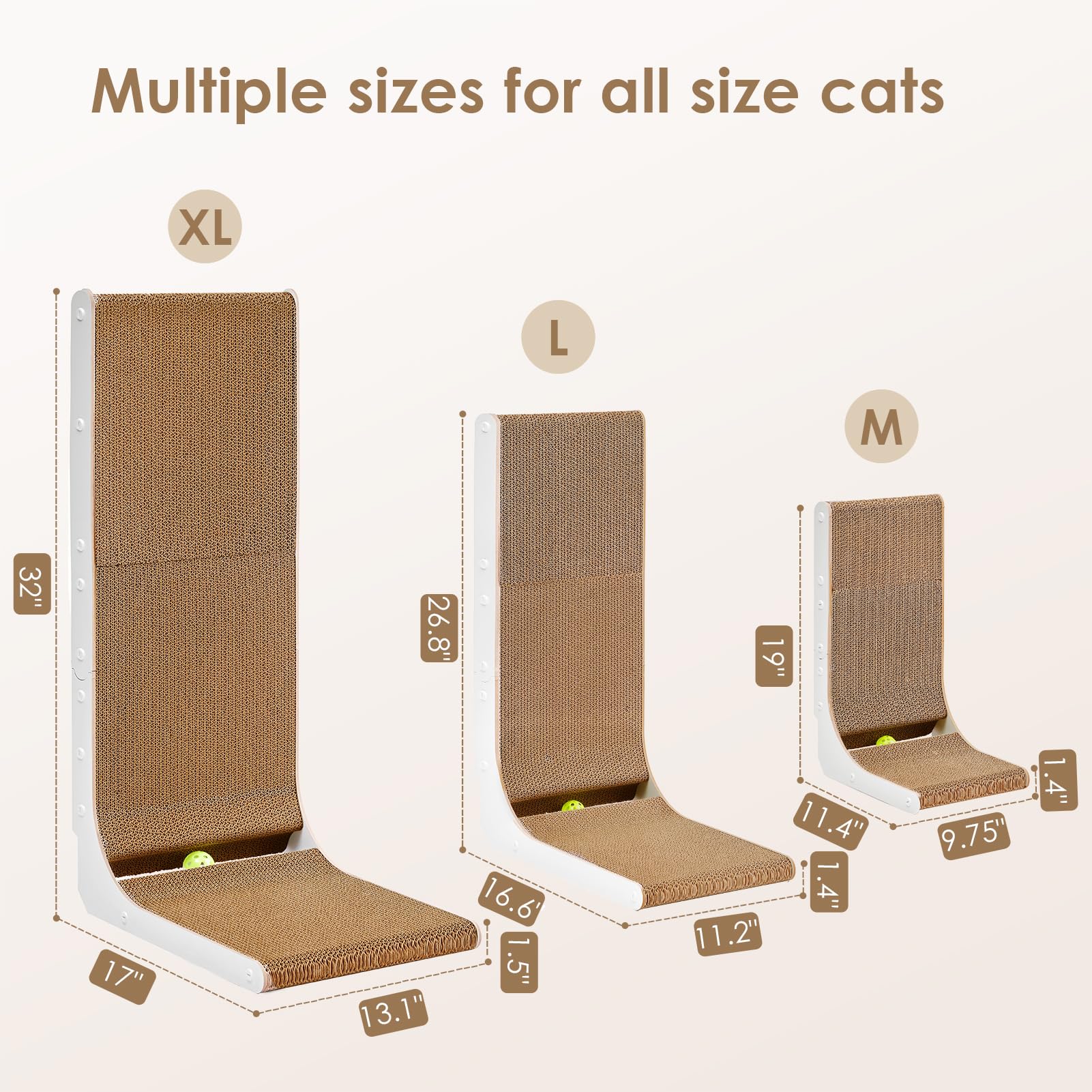 EHEYCIGA Kitten-size option highlights versatile sizes for growing cats.