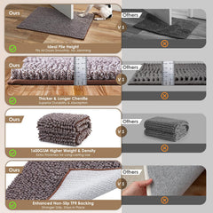 EHEYCIGA chenille mat close-up shows plush high-density fibers.