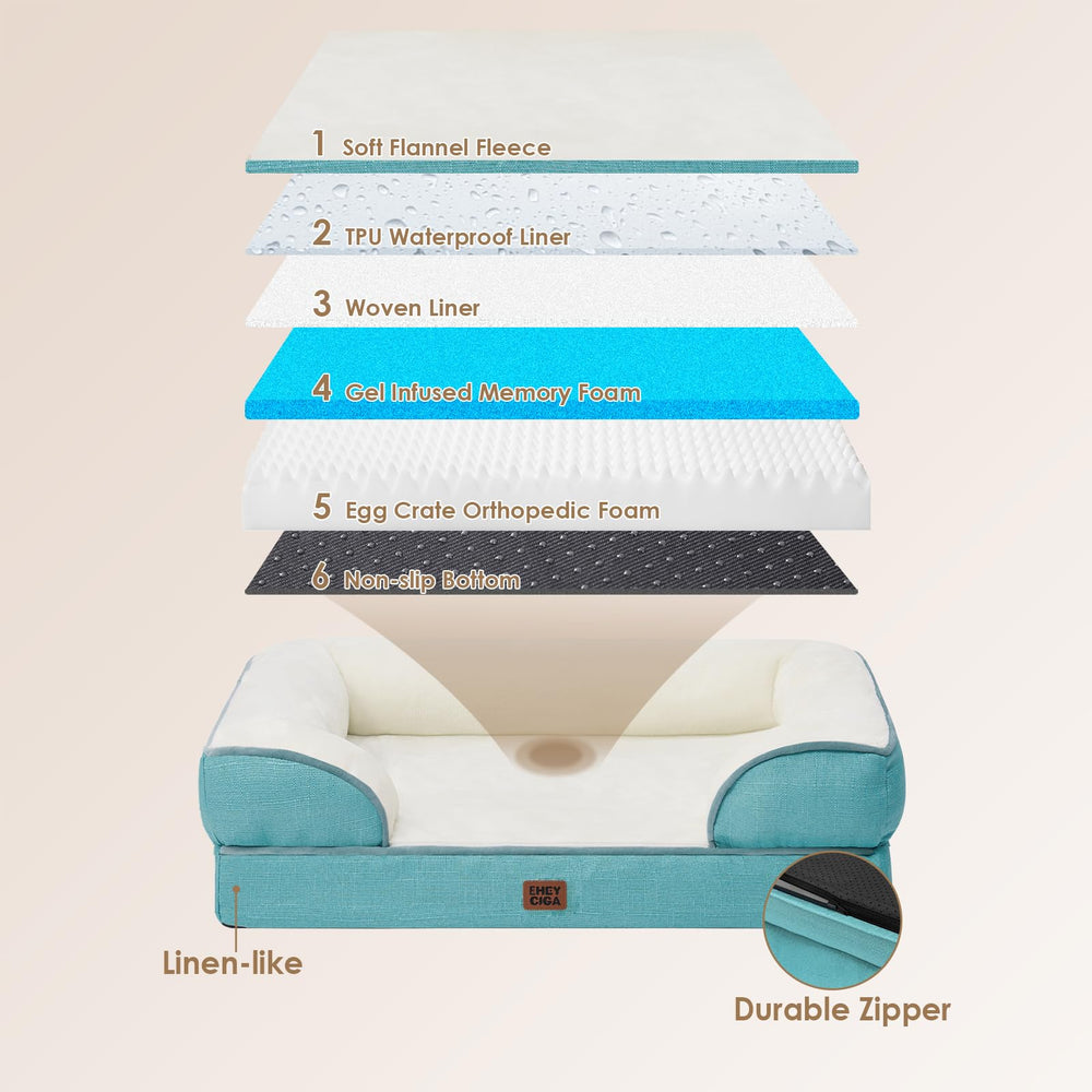 EHEYCIGA cozy fleece sleeping surface feels soft and inviting.