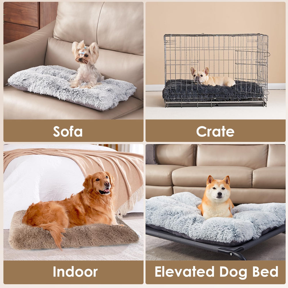EHEYCIGA crate-friendly bed fits indoor floors, crates, and car trunks.