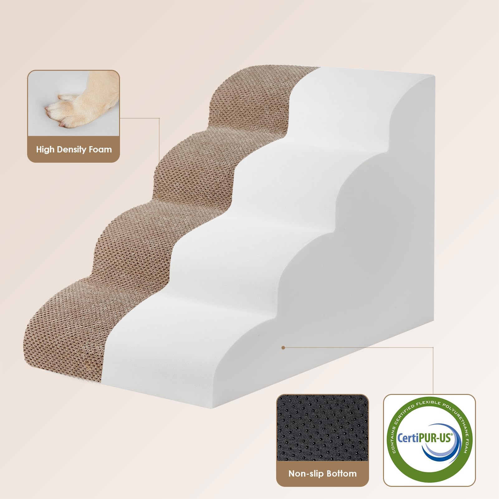 EHEYCIGA curved stairs with bed-edge design for smooth furniture access.