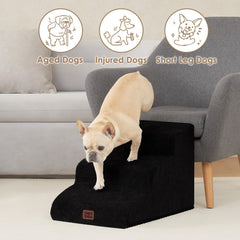 EHEYCIGA curved dog stairs cover closeup demonstrates removable washable cover