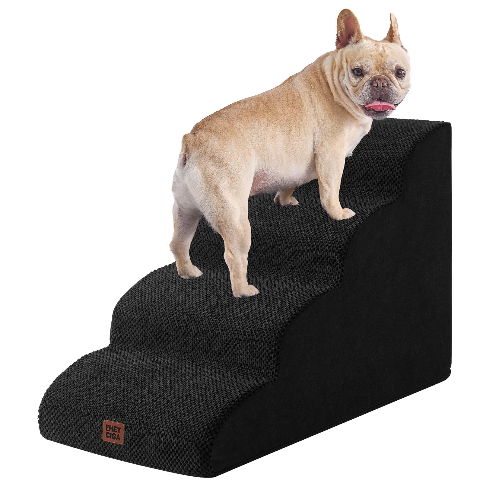 EHEYCIGA curved dog stairs edge comfort for easy bed access.