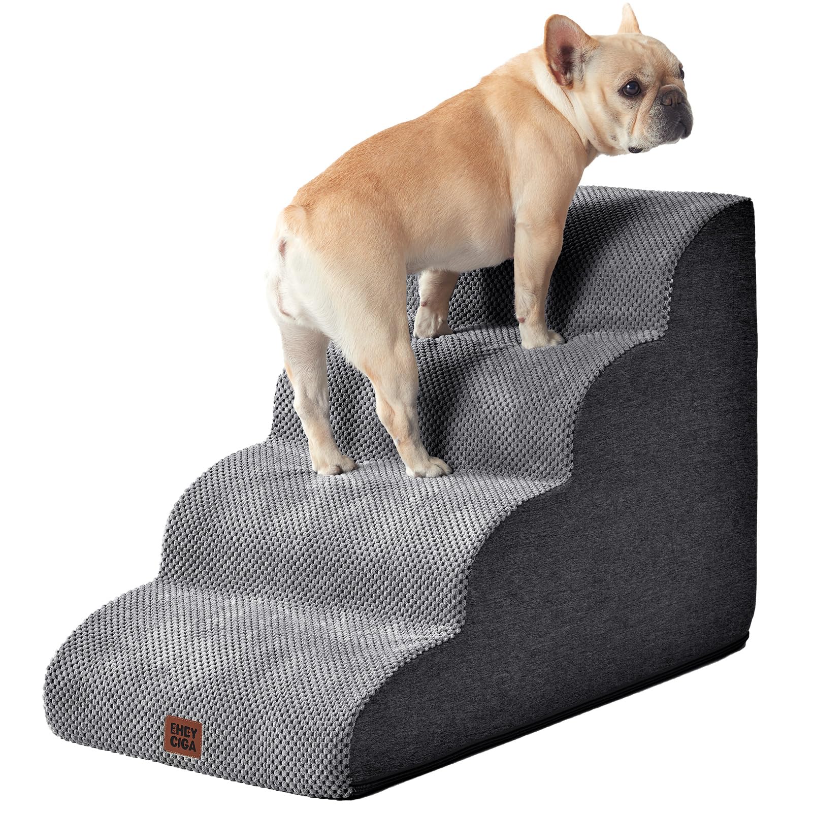 EHEYCIGA curved dog stairs edge design supports safe ascent for small pets