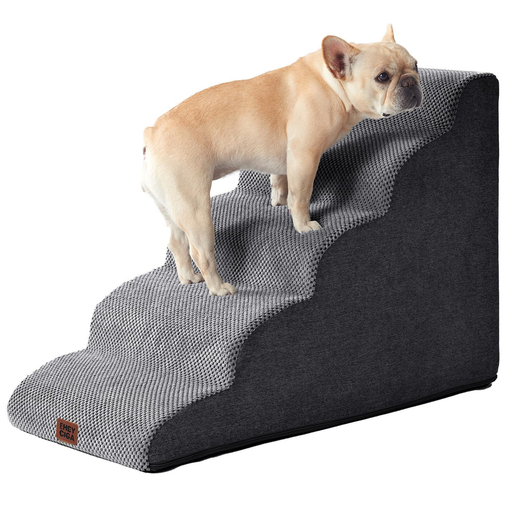 EHEYCIGA curved dog stairs indoor use helps pets reach high surfaces.