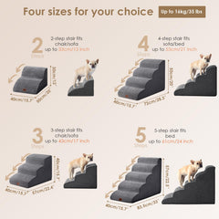 EHEYCIGA curved dog stairs low angle slope helps protect joints during use