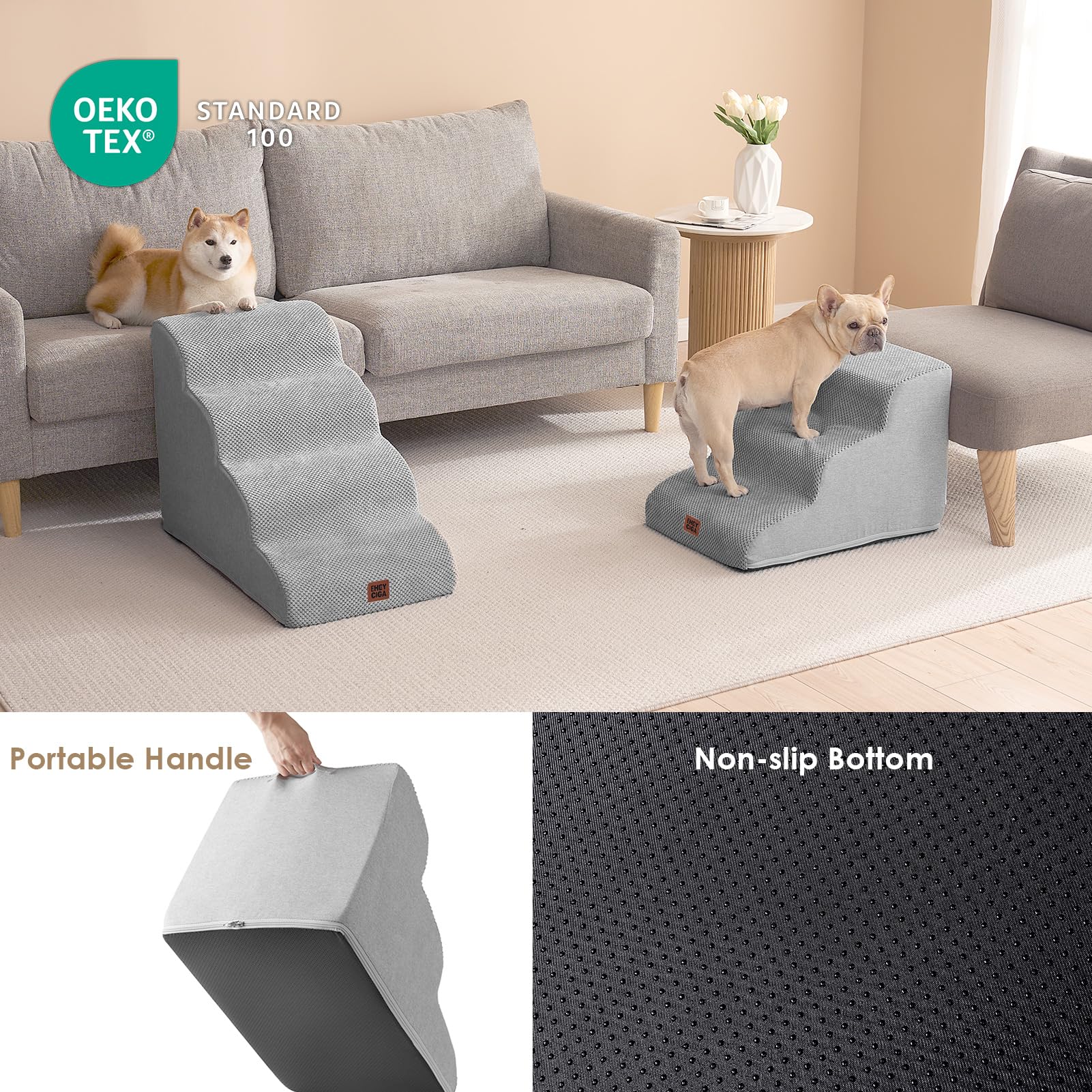 EHEYCIGA on sofa usage, easy access for pets to reach seating.