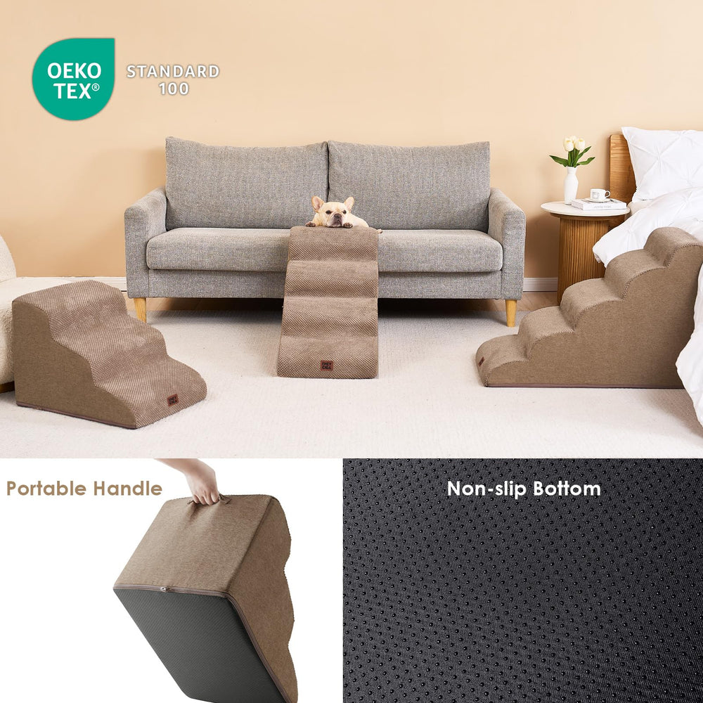 Removable cover on EHEYCIGA curved stairs simplifies cleaning.
