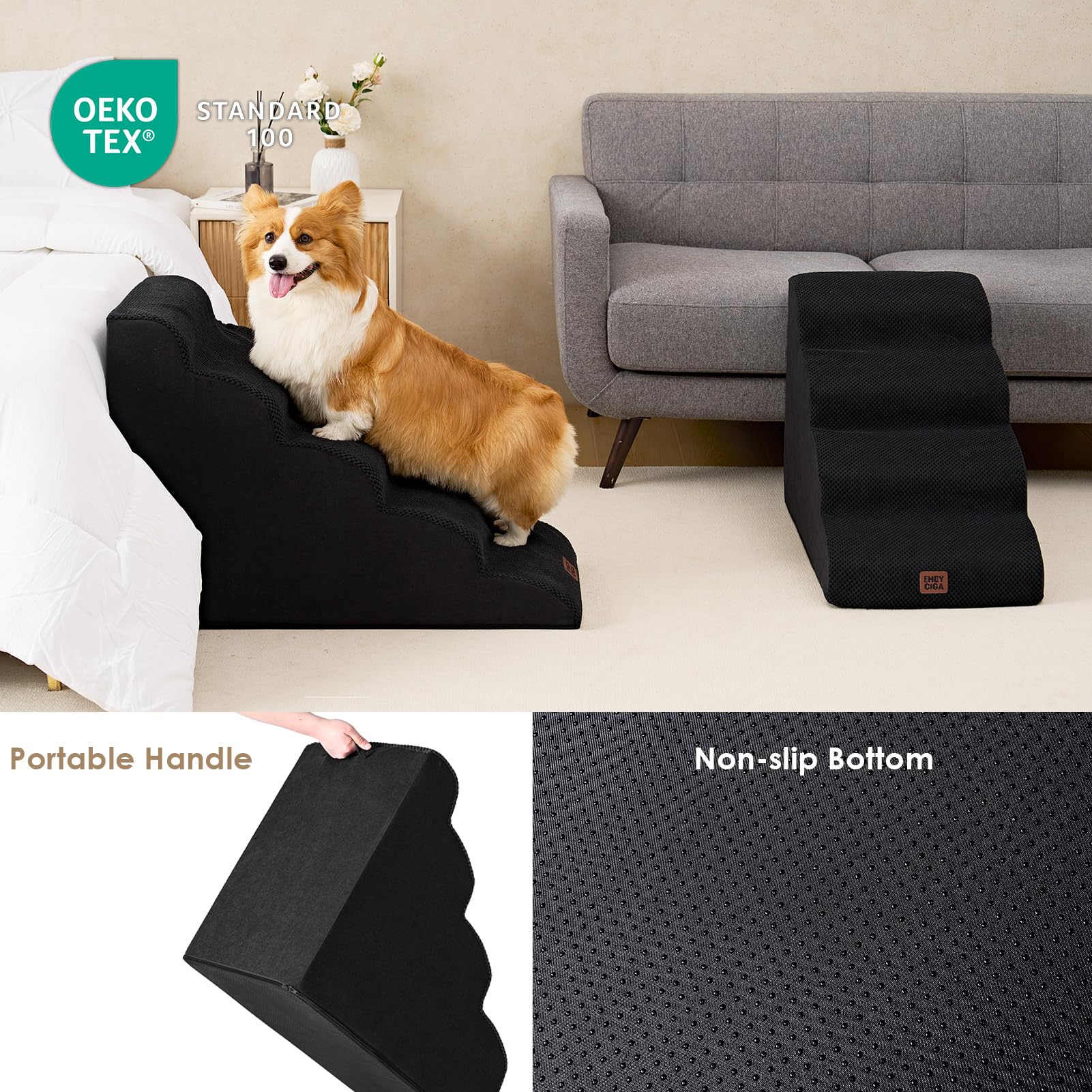 EHEYCIGA removable fleece cover simplifies cleaning and maintenance
