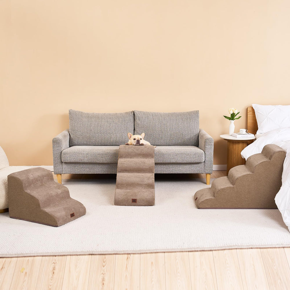 Ideal for small dogs climbing onto beds with EHEYCIGA stairs.