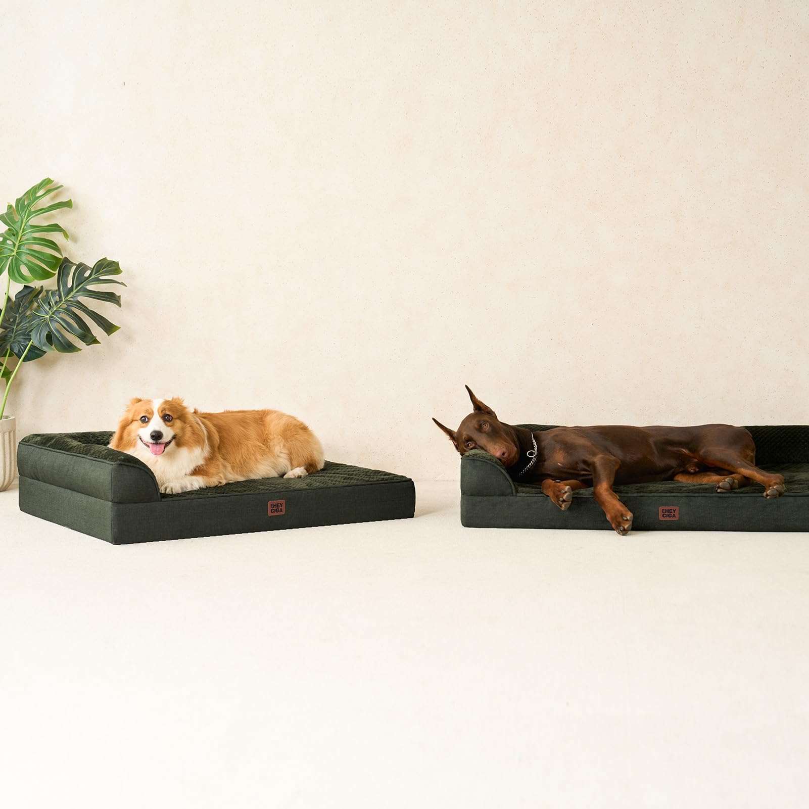 EHEYCIGA dark green fabric adds stylish, versatile home look.