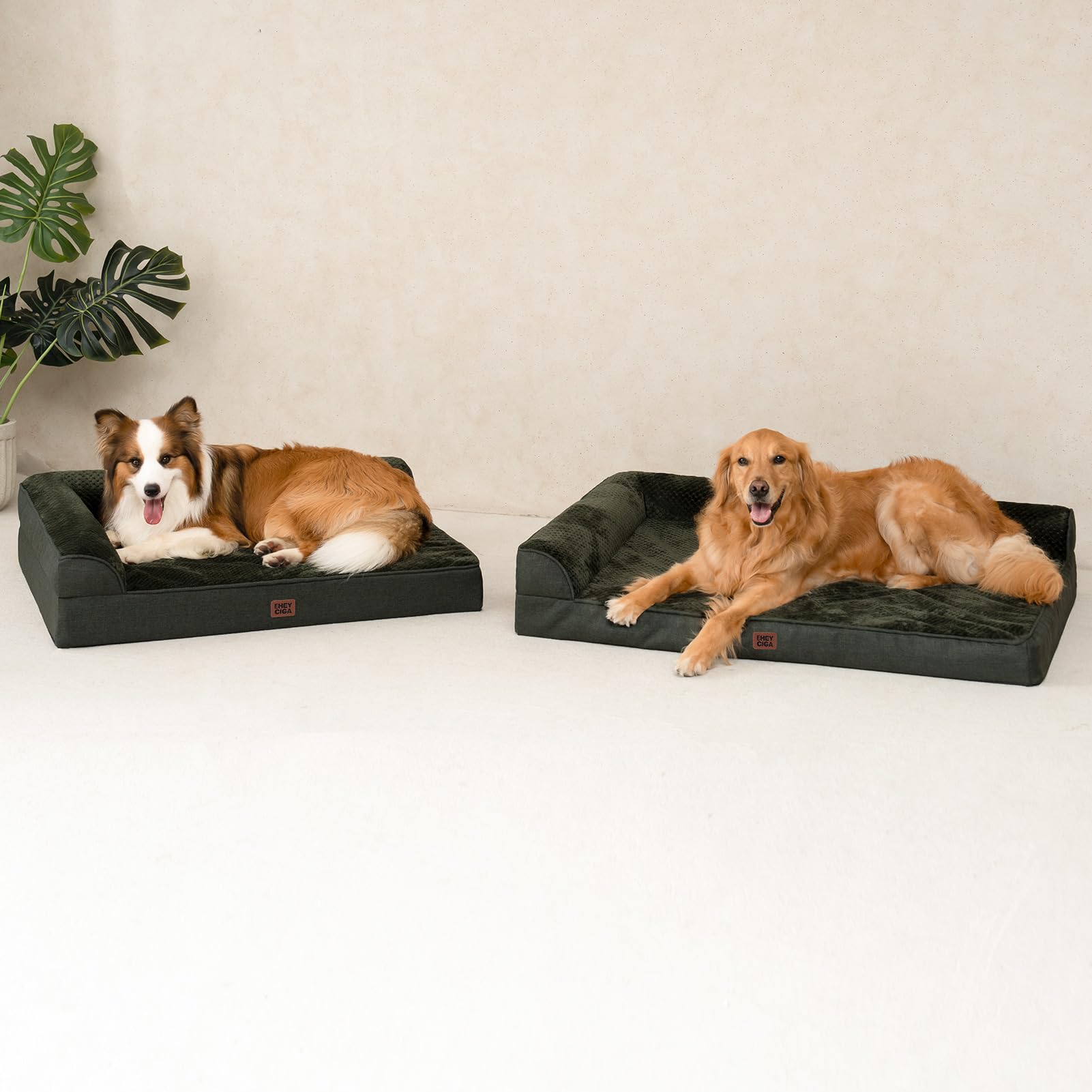 EHEYCIGA dark green fabric color fits modern homes and pet interiors.