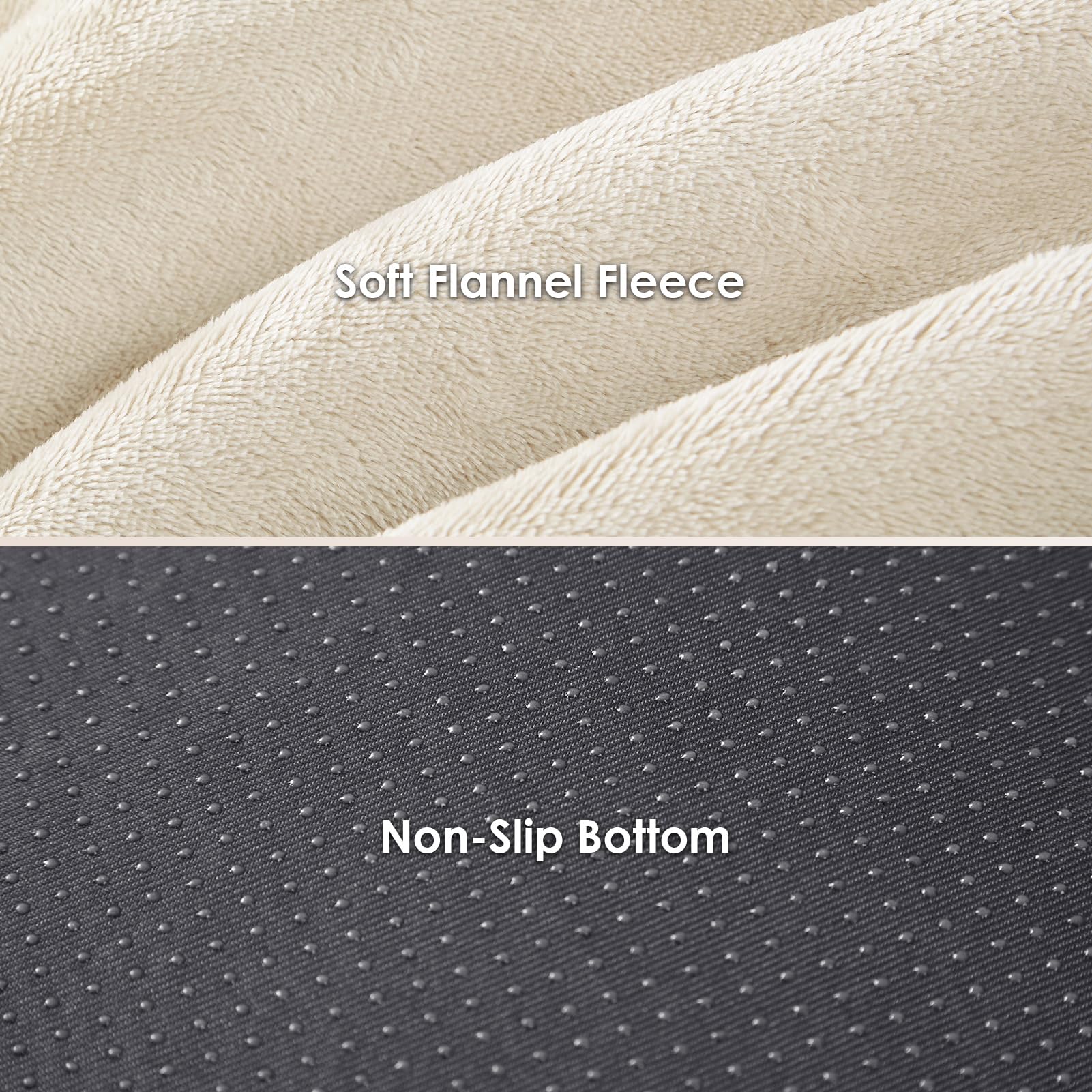 EHEYCIGA fleece sleeping surface adds softness for cozy naps.