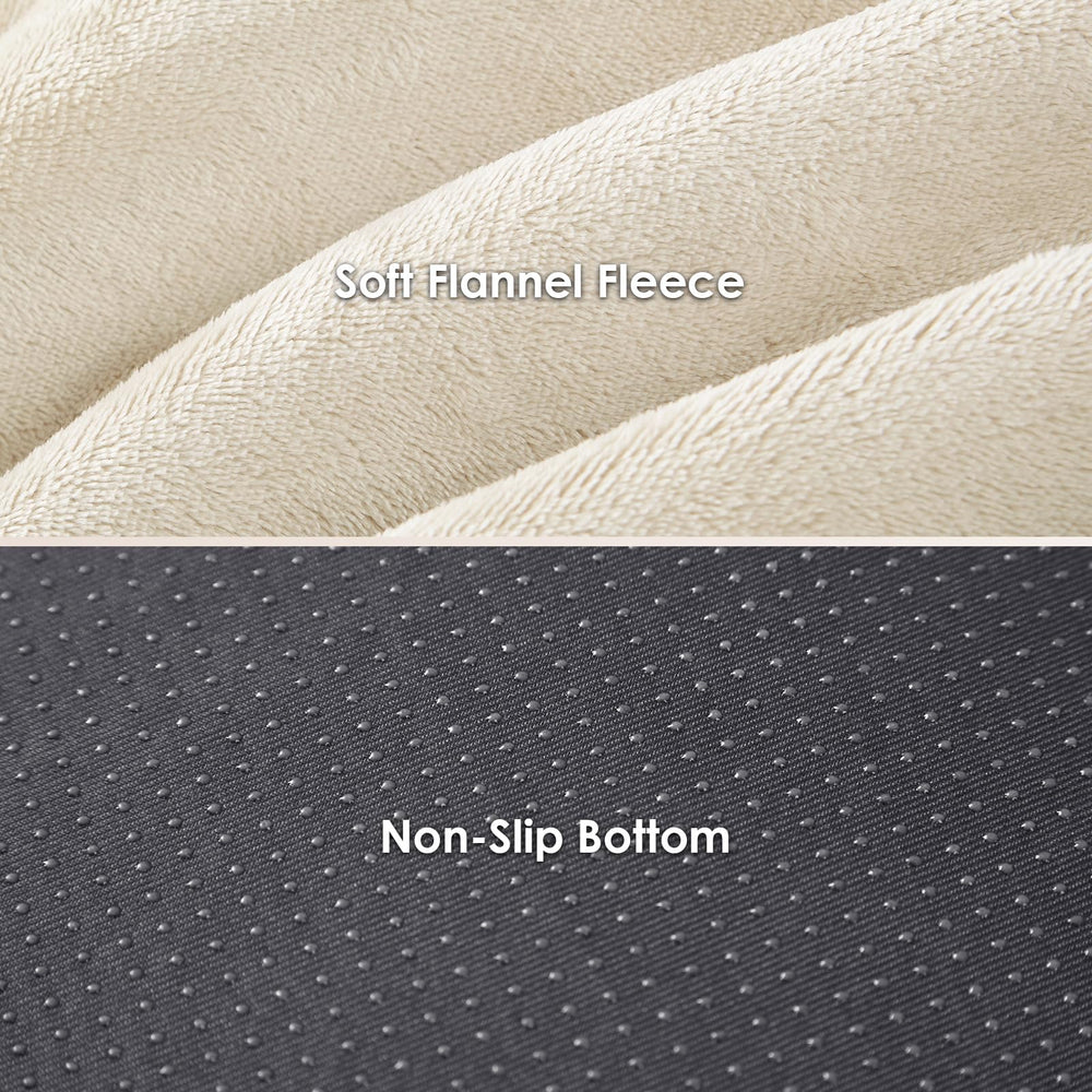 EHEYCIGA fleece sleeping surface adds softness for cozy naps.