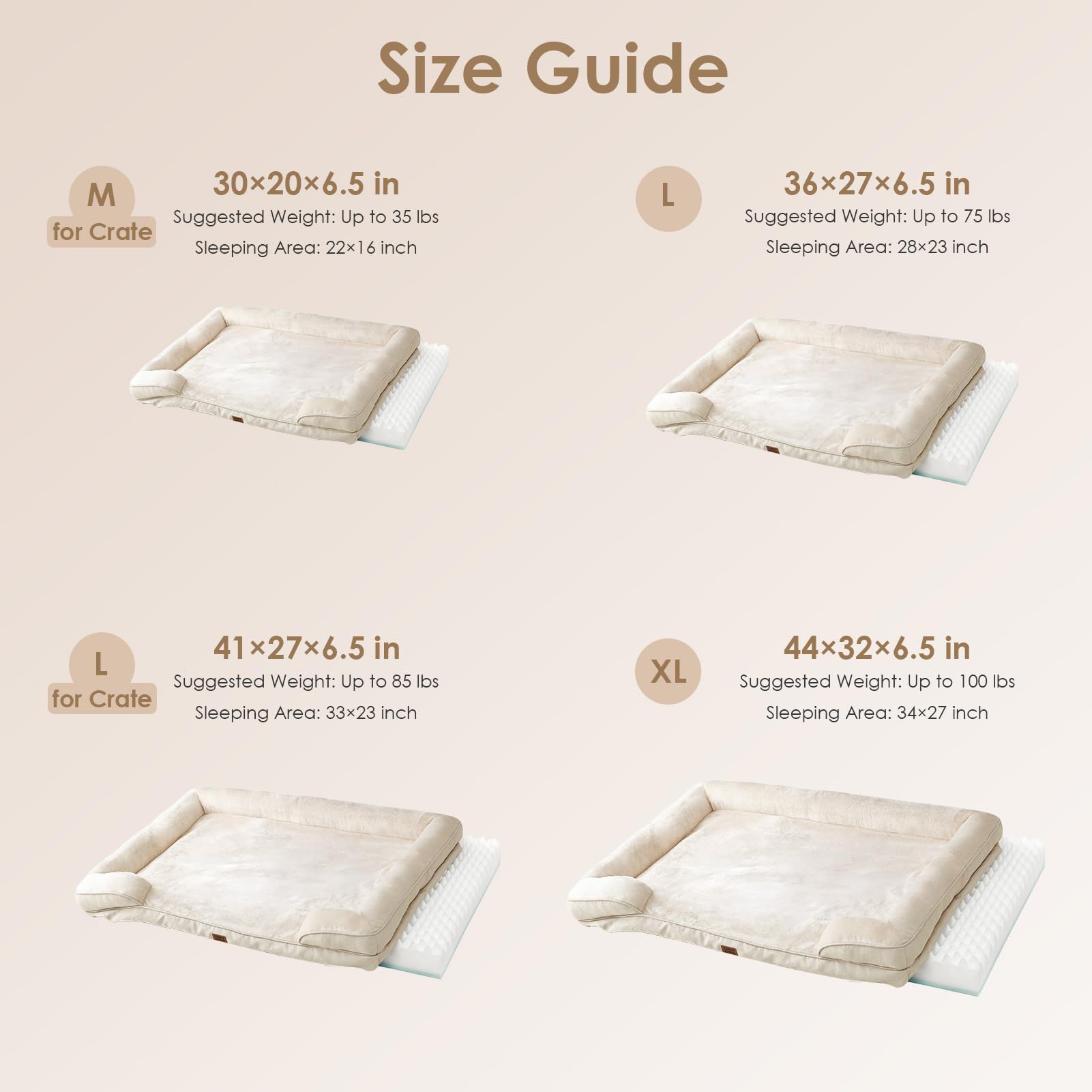 EHEYCIGA dog bed cover is removable and machine washable for easy maintenance.