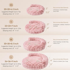 EHEYCIGA dog bed faux-rabbit-fur texture adds warmth and cozy style to any room.
