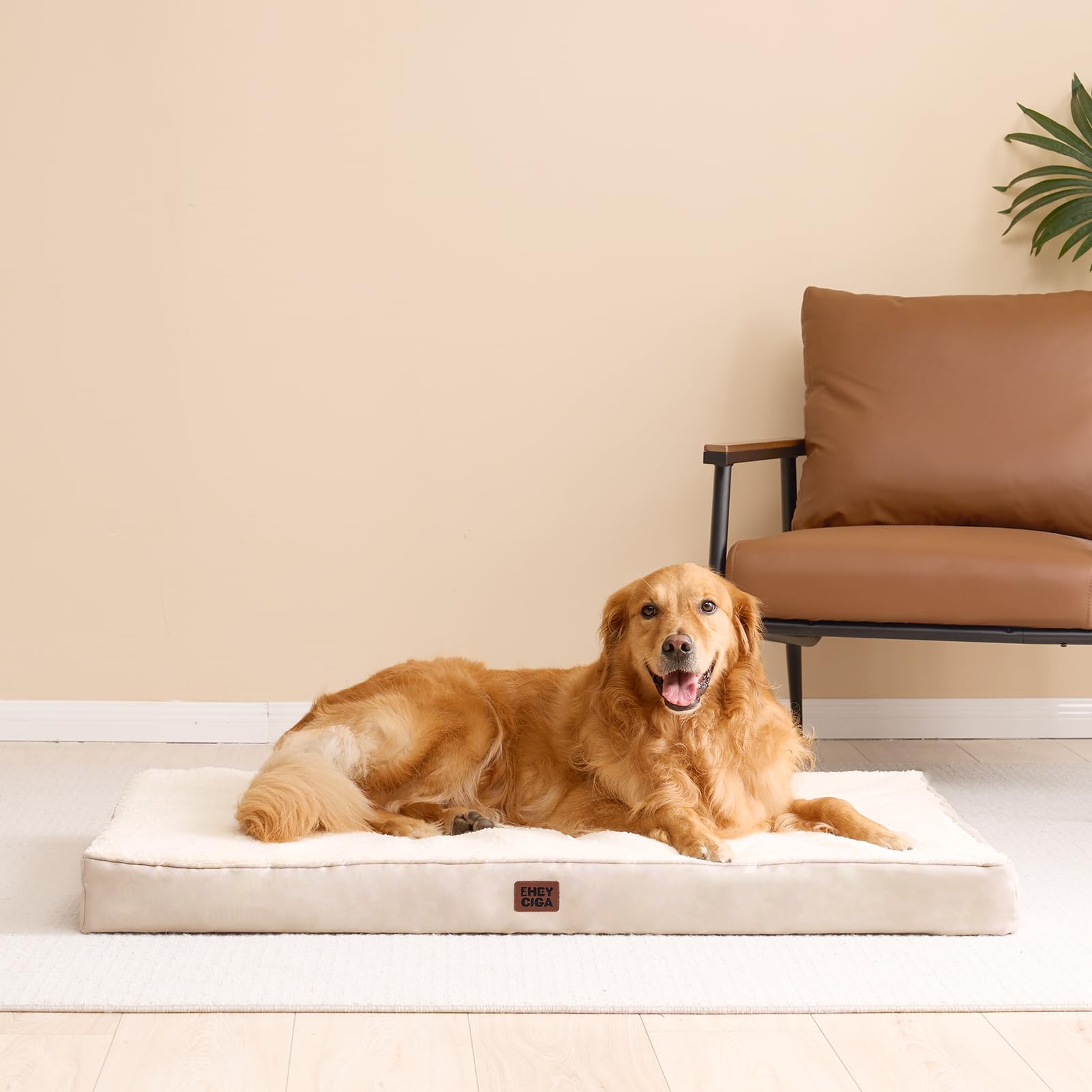 EHEYCIGA dog bed in kennel crate setup for calm resting space