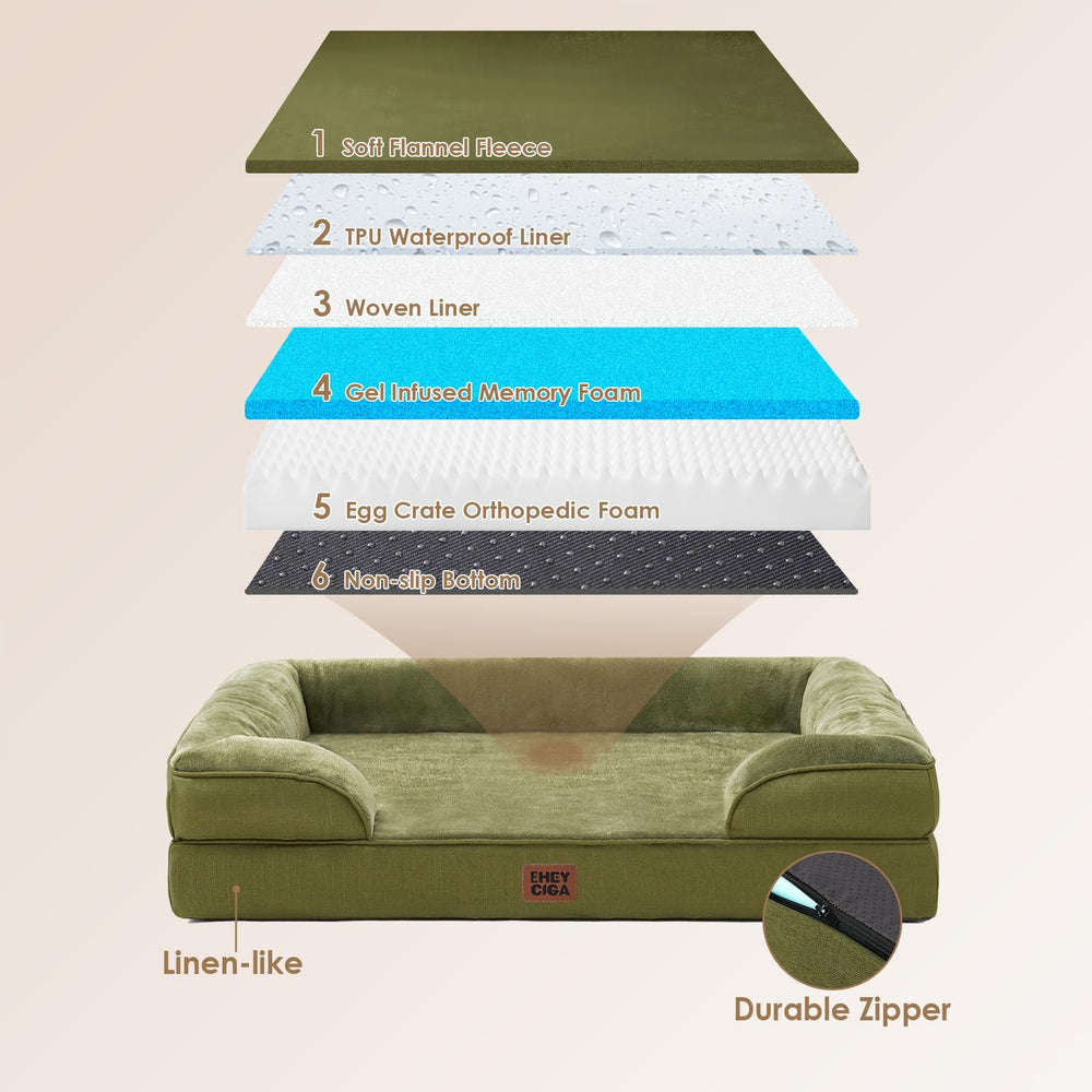 EHEYCIGA large-size bed suitable for medium to extra-large dogs.