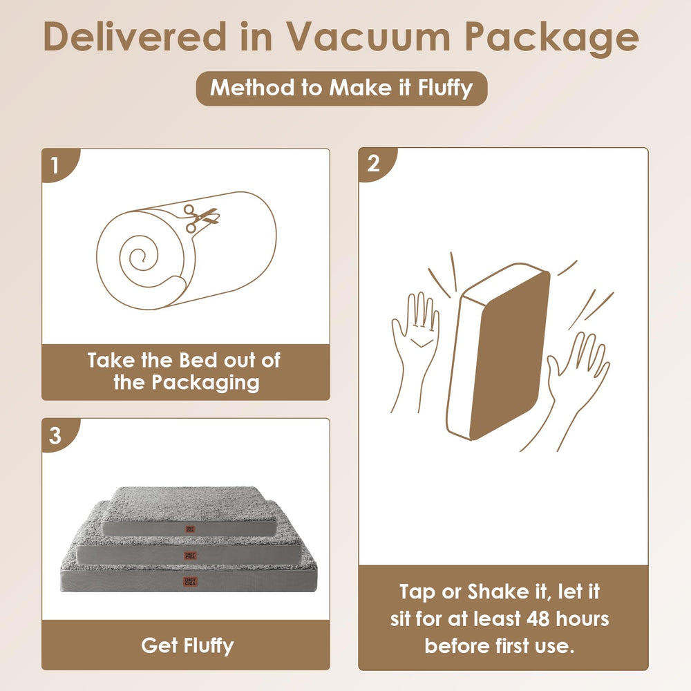 EHEYCIGA non-skid bottom helps the bed stay in place during use.