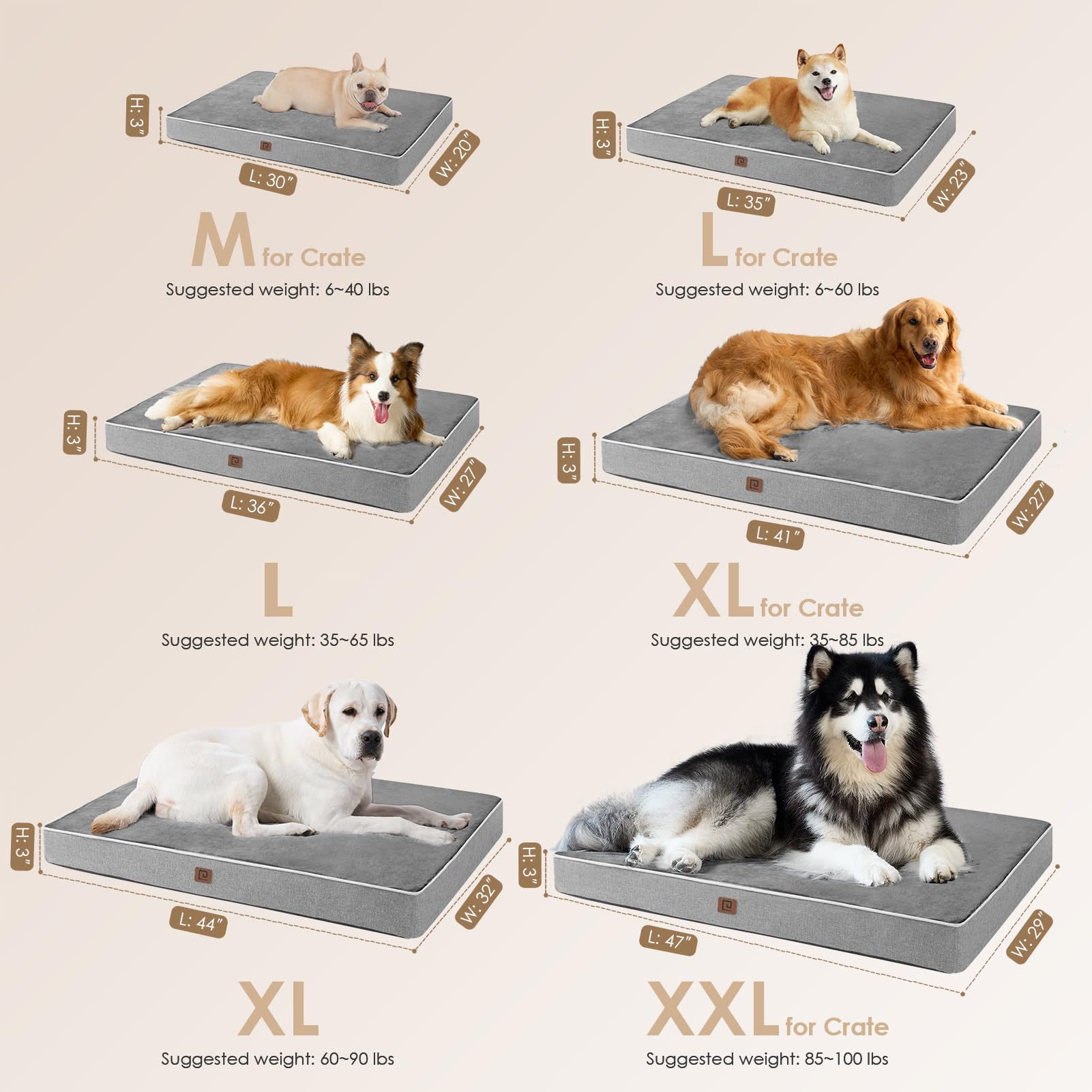 EHEYCIGA dog bed removable cover demonstrates easy machine-wash cleanup