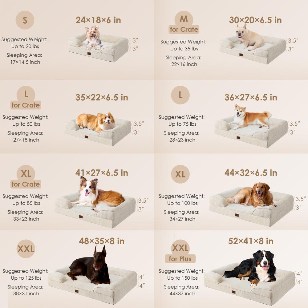 EHEYCIGA dog bed with side bolsters cushions neck and promotes restful sleep.