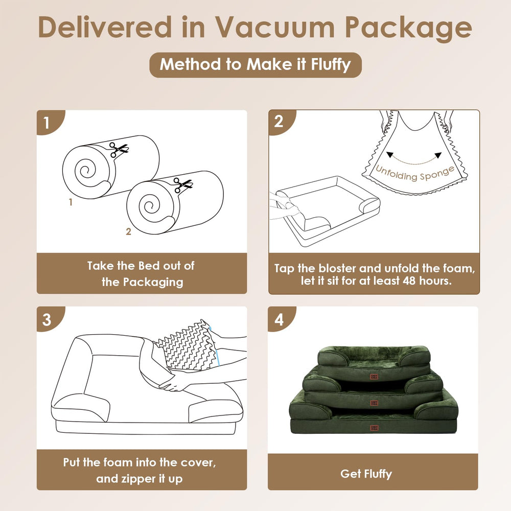 EHEYCIGA soft flannel sleeping surface for cozy naps