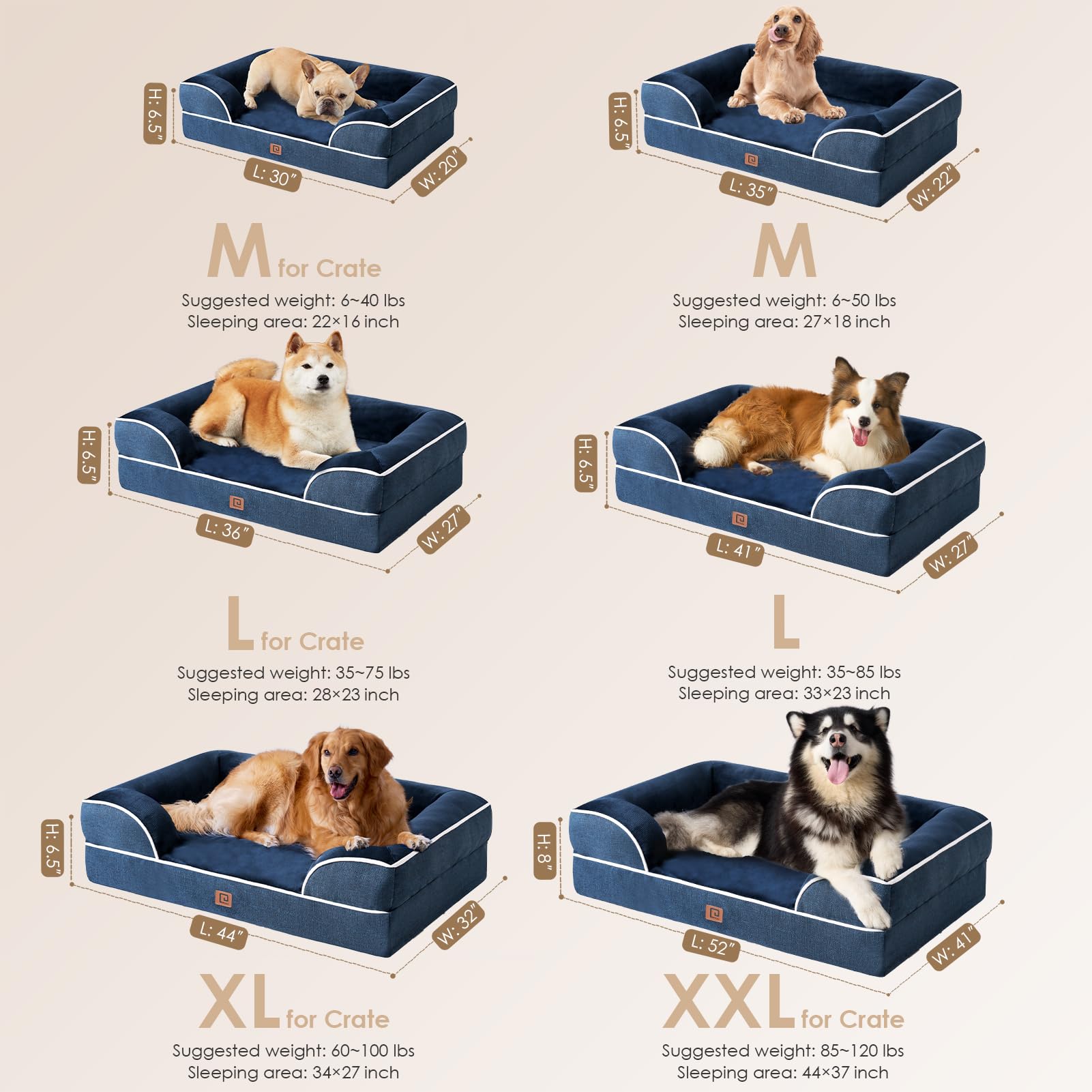 EHEYCIGA soft fleece sleeping surface provides comfy, inviting rest.