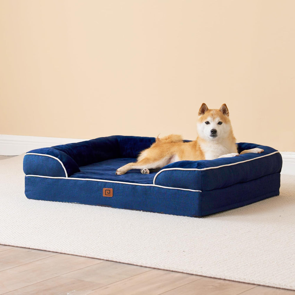 EHEYCIGA XL bed fits extra-large dogs with supportive sizing.