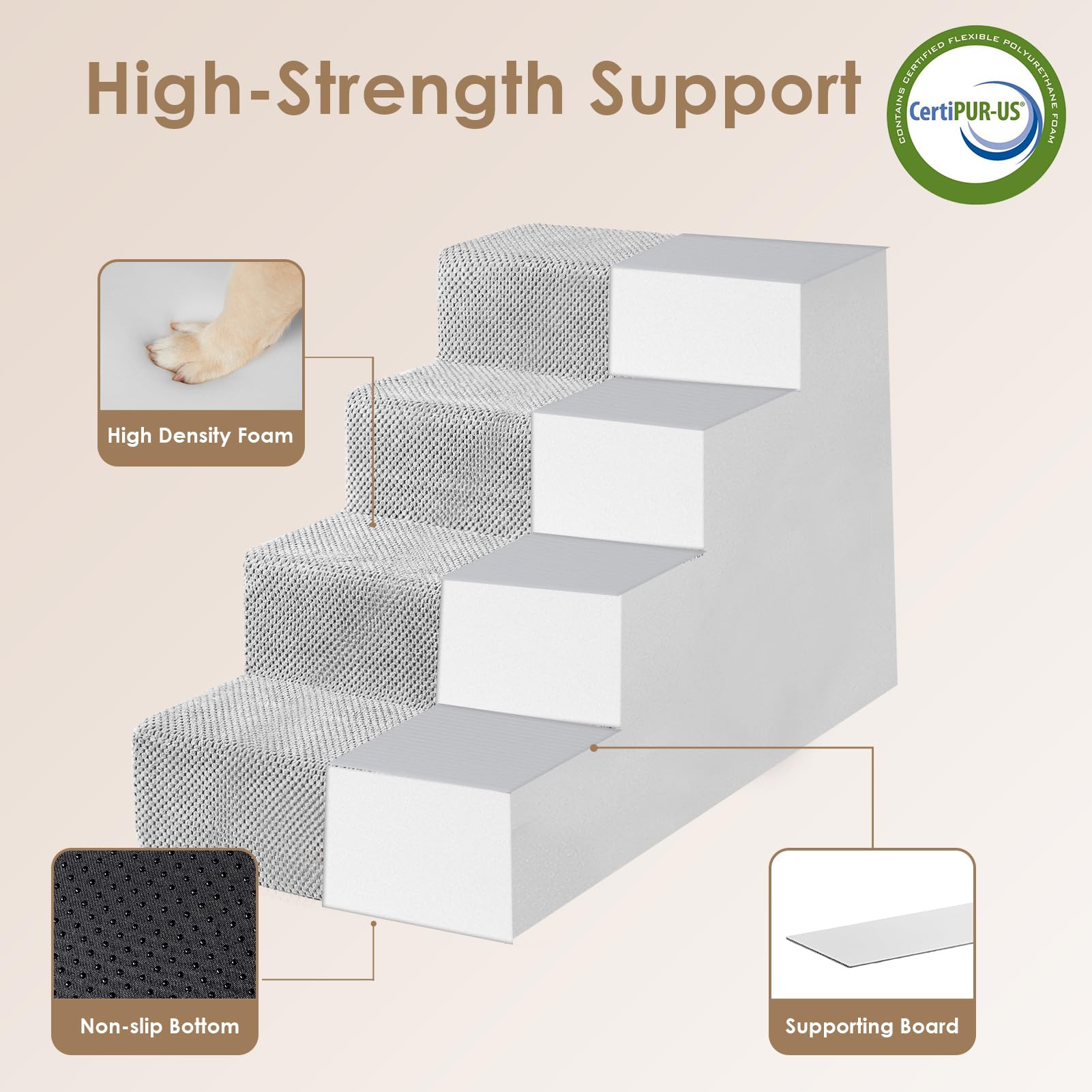 EHEYCIGA Foldable design enables quick storage and use as a cozy bed.