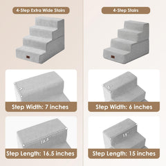EHEYCIGA non-slip base keeps pets steady on high beds and sofas.