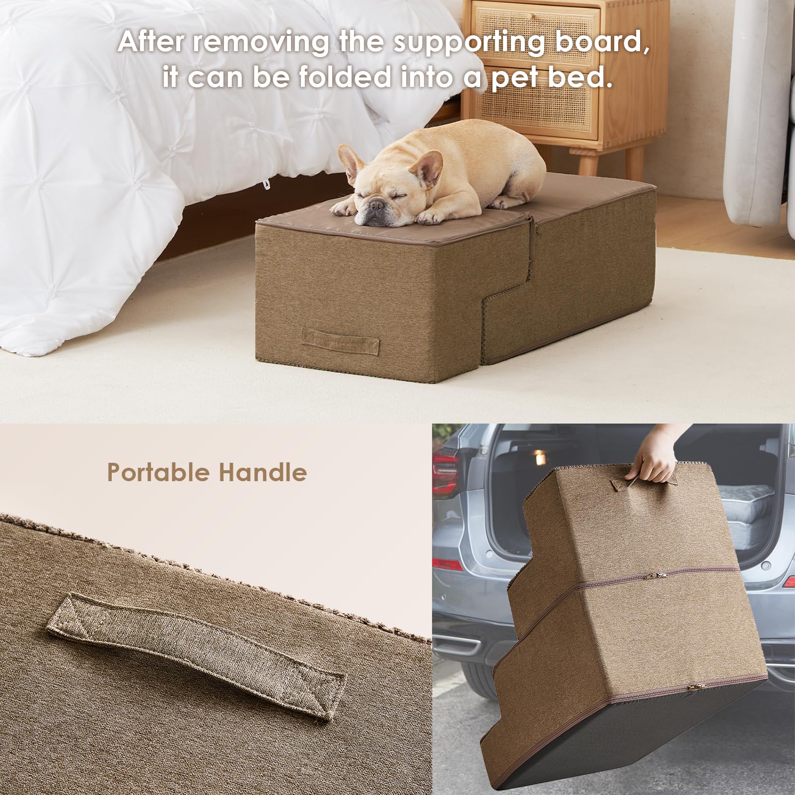 EHEYCIGA 20-inch height stairs ideal for small dogs and cats.