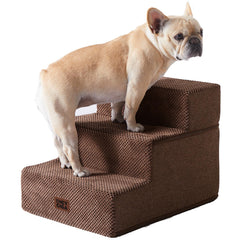 EHEYCIGA dog stairs 3-step setup beside sofa for easy access.