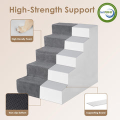 EHEYCIGA dog stairs 3-step low-height ideal for couches.
