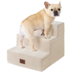 EHEYCIGA 3-step dog stairs for sofa help small dogs climb easily