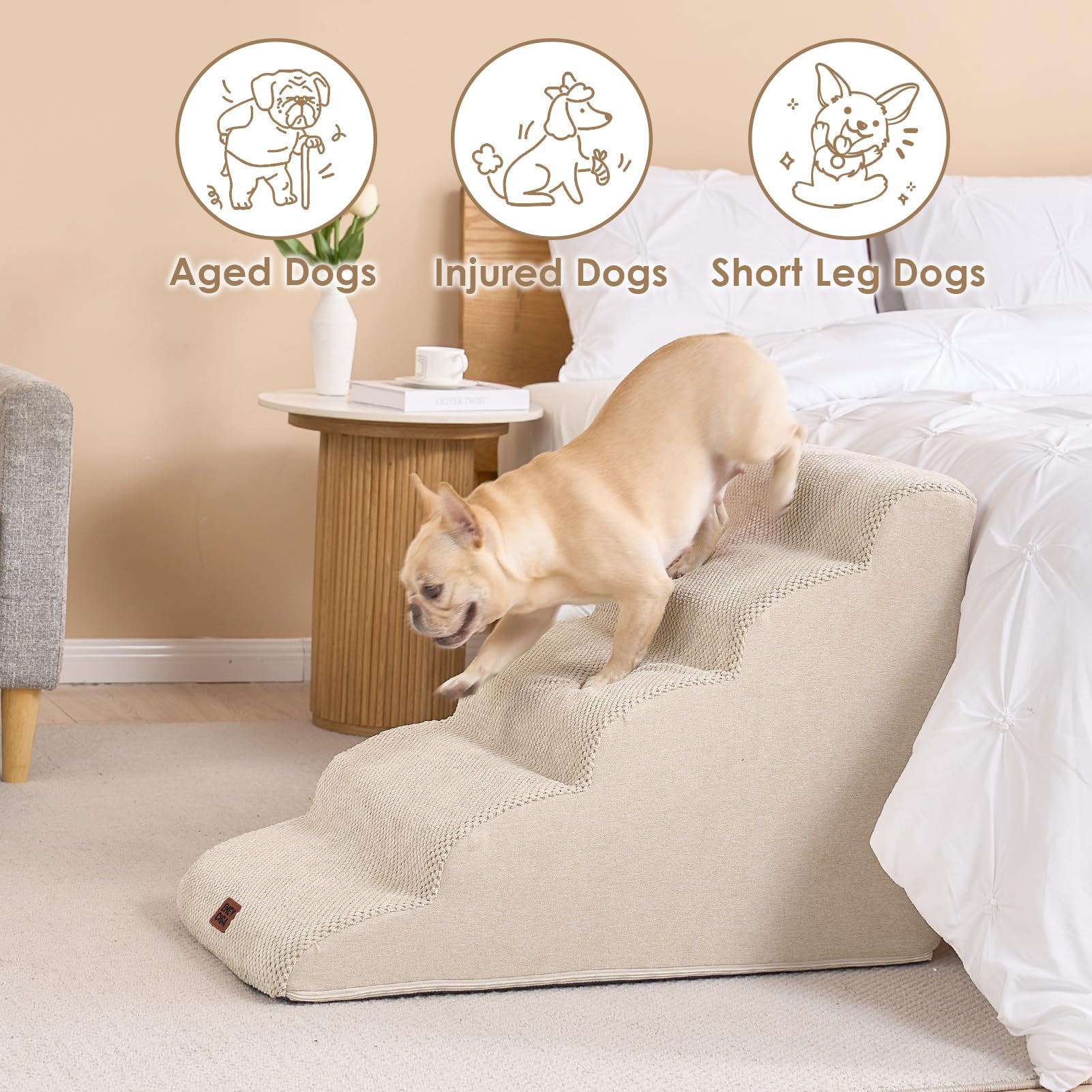 EHEYCIGA 33D density foam offers firm, supportive footing for pets