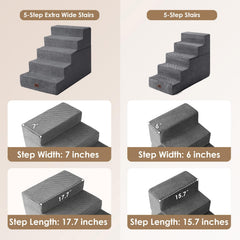 EHEYCIGA dog stairs 4-step mid-height reach for sofas safely.