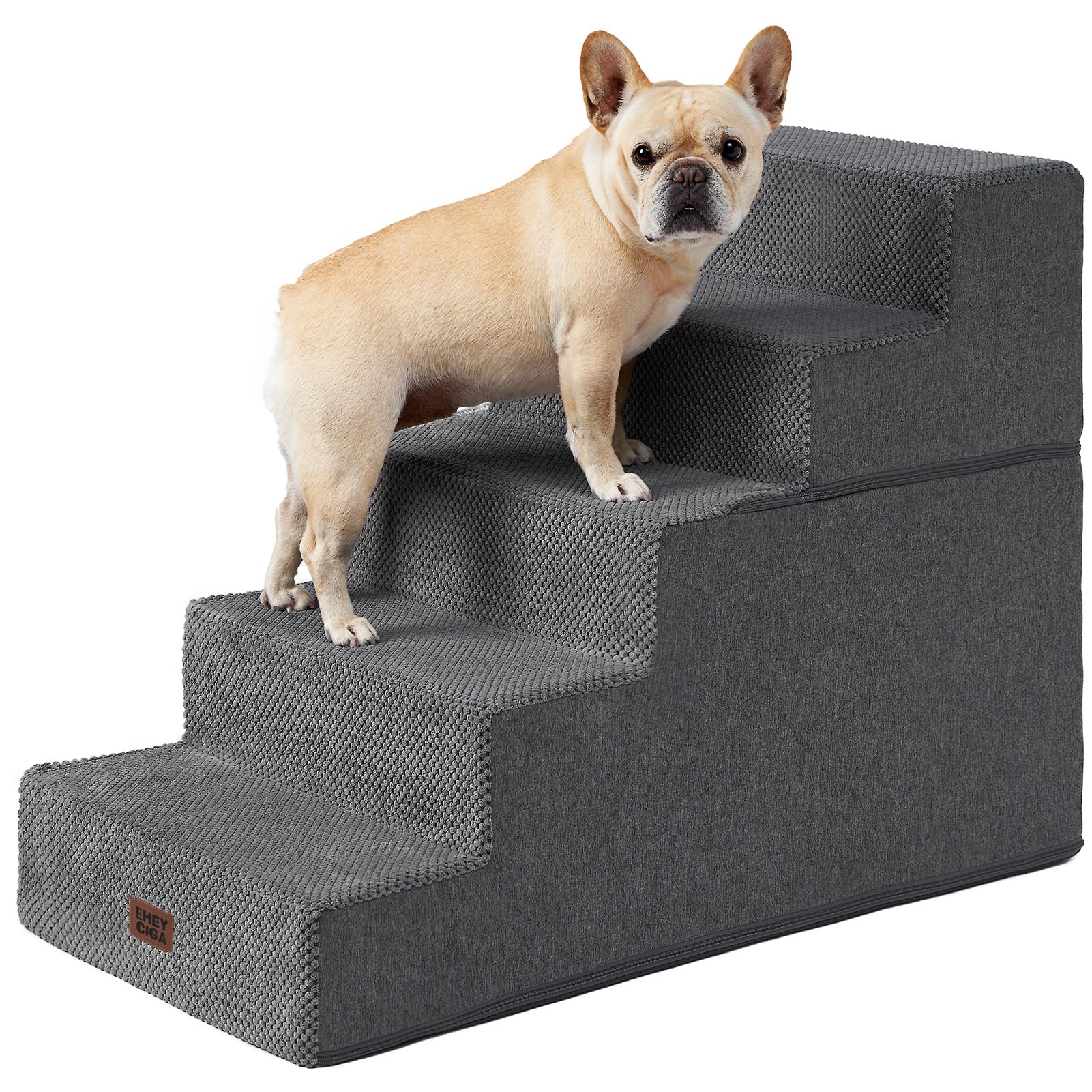 EHEYCIGA dog stairs 5-step bed-edge enables safe access to a high bed.