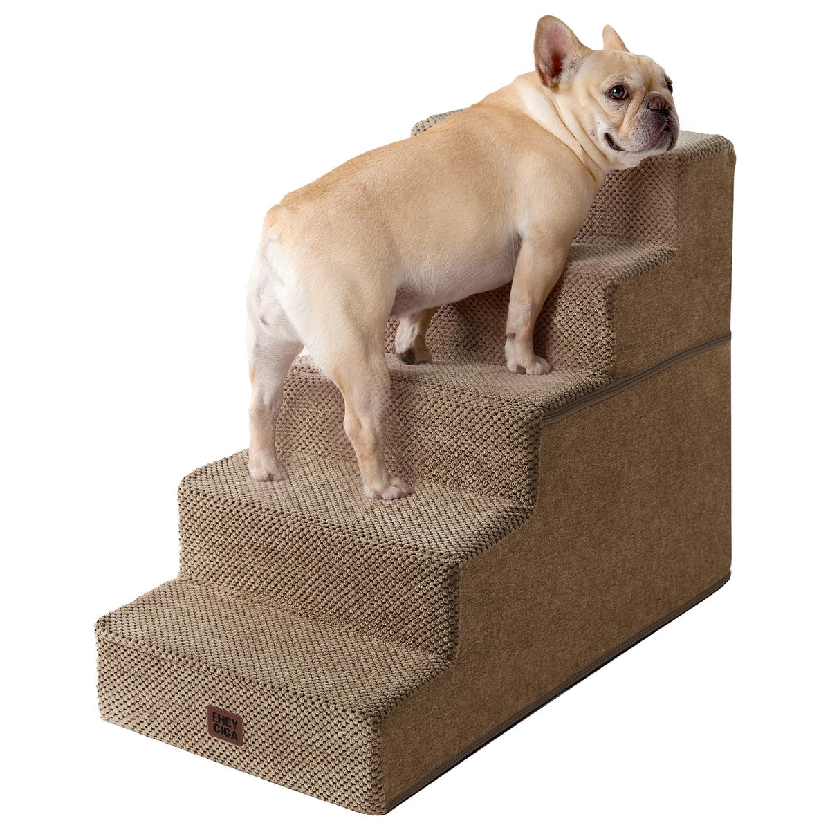 EHEYCIGA 5-step stairs for 22.5-inch high bed with stable, supportive steps.