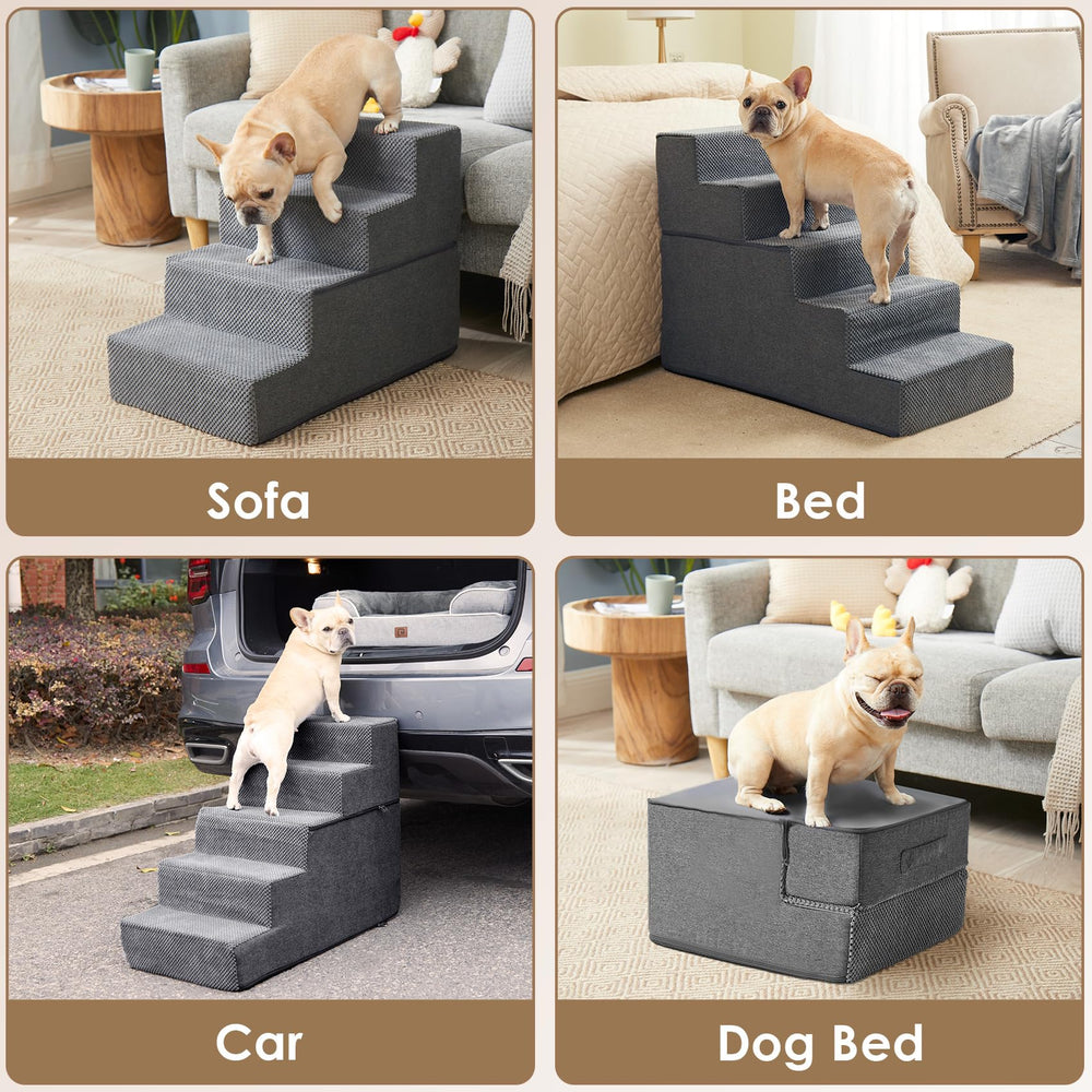 Non-slip base on EHEYCIGA dog stairs for safe indoor use