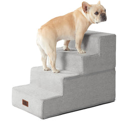 EHEYCIGA dog stairs bed 18inch 4-step provides stable access to a high bed.