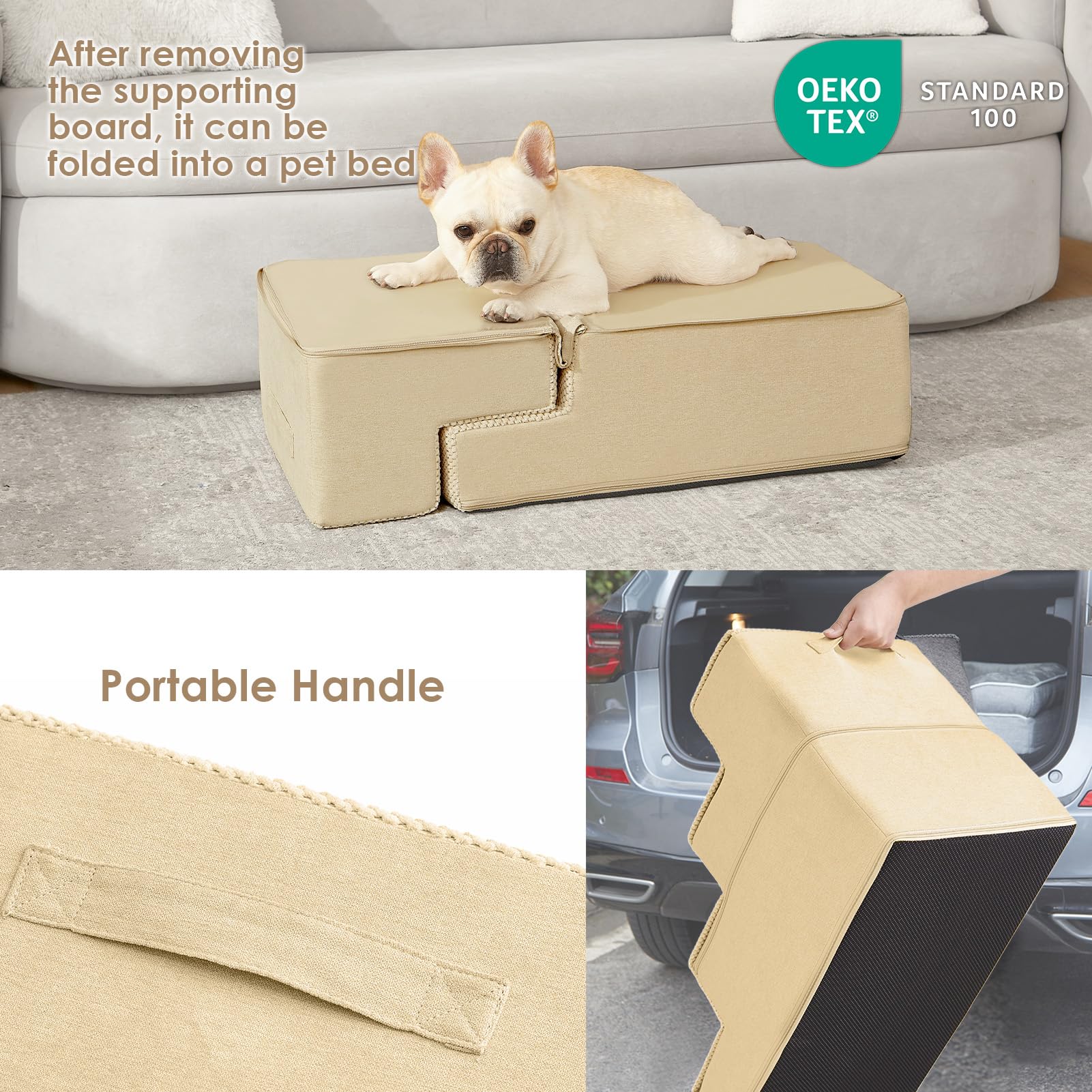 EHEYCIGA dog stairs eco-friendly-support-board enhances indoor stability